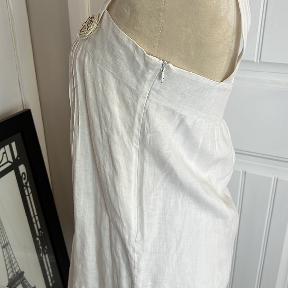 MIGUELINA HONEYMOON LINEN DRESS SZ8 LUXURY RESORT BOHO BEACH COASTAL COQUETTE - Picture 3 of 10